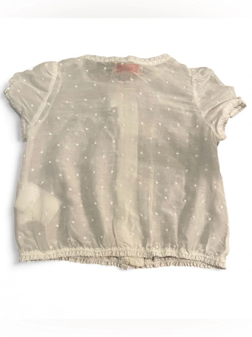 NWT Stella McCartney for babyGap Sheer White Button Up Blouse Girls Size 5 - Picture 2 of 3
